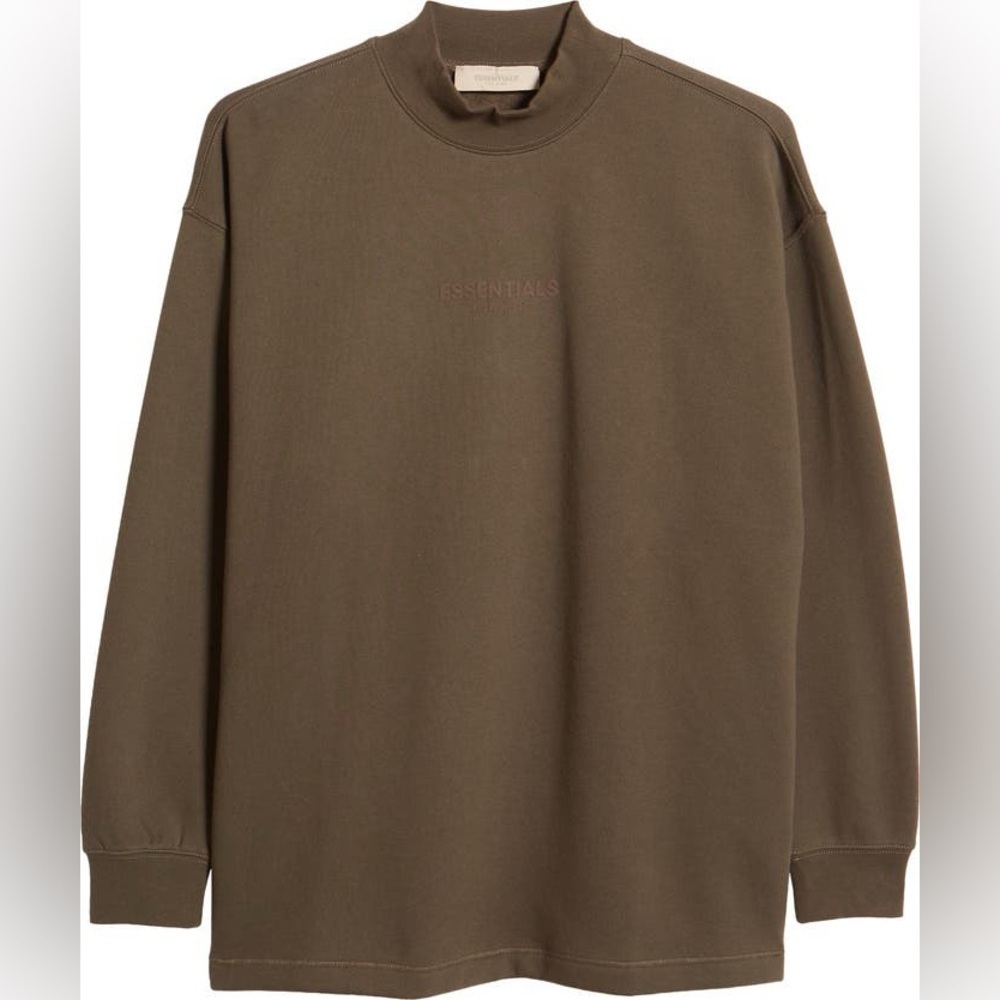Fear of God Essentials Olive Crewneck Sweater Large
